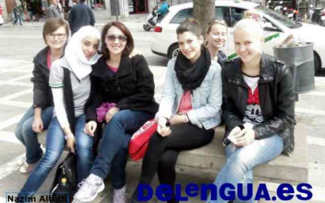 Students in Plaza Nueva